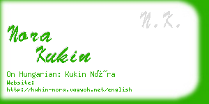 nora kukin business card